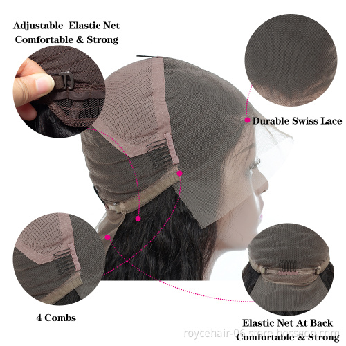 Vrigin Remy Unprocessed Brazilian Mink Human Hair 180% Density Long Straight  Invisible Full Lace Wig with Baby Hair
